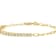 Sterling Statements 14K Yellow Gold Over Sterling Silver CZ Tennis X
Paperclip Bracelet