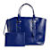 Alexander McQueen Large Leather Legend Tote Bag with Bonus Pouch in Blue
