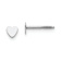 Rhodium Over 14k White Gold 4mm Tiny Heart Baby Stud Earrings