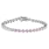 Pink And White Cubic Zirconia Rhodium Over Sterling Silver Heart Tennis
Bracelet 14.39ctw