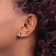 Rhodium Over Sterling Silver Enamel Yin Yang Children's Post Earrings