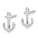 Rhodium Over Sterling Silver Polished Anchor Post Earrings