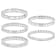 CZ Eternity Band Ring Set of 5 in Rhodium Over Sterling Silver