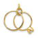 14k Yellow Gold Wedding Rings Cubic Zirconia Charm