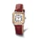 Mens Charles Hubert Leather Band White Dial Retro 32mm Watch