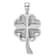 Rhodium Over 14k White Gold Polished 4-Leaf Clover Pendant
