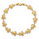 14k Yellow Gold Textured Swimming Sea Turtle Link Bracelet