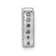 Rhodium Over 14K White Gold Diamond Letter M Initial Charm