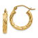 14k Yellow Gold Polished 3/8" Twisted Hoop Earrings