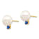 14K Yellow Gold 8-8.5mm White Round Freshwater Cultured Pearl Sapphire
Post Earrings