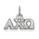 Rhodium Over Sterling Silver LogoArt Alpha Chi Omega Extra Small Pendant
