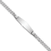 Rhodium Over 14k White Gold Soft Diamond Shape Flat Curb Link ID Bracelet
