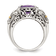 Amethyst Sterling Silver and 14k Gold Accent Antiqued Ring 1.00ct