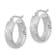Rhodium Over 14k White Gold 13/16" Polished, Satin and Diamond-cut
In/Out Hoop Earrings