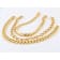 Curb Link Bracelet Set Of Three In 18K Gold Over Bronze