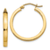 14k Yellow Gold 1" Square Tube Hoop Earrings