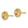 14k Yellow Gold 8mm Diamond-Cut Sand Dollar Stud Earrings