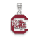 Sterling Silver Rhodium-plated LogoArt University of South Carolina
Medium Enamel Pendant