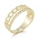 Sterling Statements 14K Yellow Gold Over Sterling Silver Stacked CZ Curb Ring