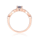Blue Lab Created Alexandrite with Moissanite Accents 14K Rose Gold Over
Sterling Silver Ring