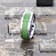 VERMONT Tungsten Wedding Band With Emerald Green Carbon Fiber Inlay 8mm