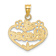 14k Yellow Gold #1 Sister in Heart Charm