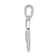 Rhodium Over 14k White Gold Diamond Entwined Hearts Pendant