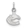 Rhodium Over Sterling Silver NHL LogoArt Vancouver Canucks Extra Small Pendant
