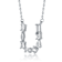 Initial U Mixed Cut CZ Pendant Necklace In Sterling Silver 18 Inch