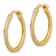 14k Yellow Gold 13/16" Polished Cubic Zirconia Small Hoop Earrings