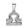 Rhodium Over 14K White Gold Diamond Libra Zodiac Pendant