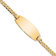 14k Yellow Gold Oval Curb Link ID Bracelet