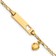 14k Yellow Gold Cut-out Heart with Dangling Heart Children's Figaro Link
ID Bracelet