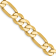 14K Yellow Gold 8.75mm Flat Figaro Chain Necklace