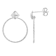 Sterling Silver Square Stud Earrings
