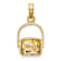 10K Yellow Gold 2D Textured Nantucket Basket Charm