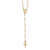 14K Yellow Gold Polished and Diamond-cut with 3-inch Extension Rosary