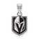 Rhodium Over Sterling Silver NHL LogoArt NHL Vegas Golden Knights Enamel Pendant