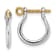 Rhodium Over Sterling Silver Polished 3D Small Shackle with 14k Yellow
Gold Accent Screw Earrings