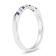 0.25ctw Sapphire and Diamond Wedding Band Ring in 14k White Gold