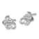 Rhodium Over Sterling Silver Polished Cownose Stingray Post Earrings