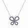 Sapphire Butterfly Sterling Silver Necklace