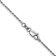 Rhodium Over 14k White Gold 1.15mm Solid Diamond-Cut Rope 14 Inch Chain