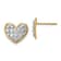 14K Two-tone Gold Diamond-Cut Heart Stud Earrings