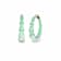 14K Yellow Gold Over Sterling Silver Acrylic and Enamel Bamboo Illusion
Hoops in Mint Green