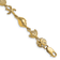 14k Yellow Gold Textured Nautical Combination with Dolphins Link Bracelet