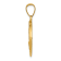 14K Yellow Gold Polished/Satin St. Cecilia Hollow Medal Pendant