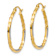 14k Two-tone Diamond-cut Twisted Hoop Earrings
