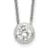 Sterling Silver Bezel 8mm Cubic Zirconia Necklace