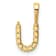 14K Yellow Gold Lab Grown Diamond Letter U Initial Pendant